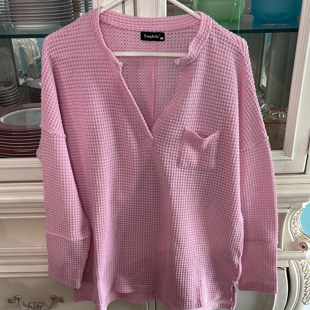 Waffle knit top